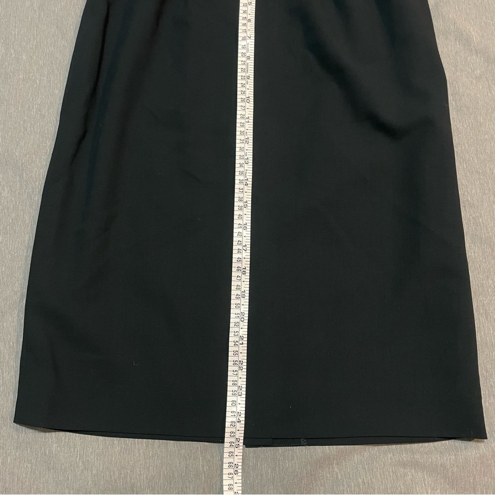 Vintage Bill Burns Nordstrom 100% Worsted Wool Pencil Skirt Black Size 8 Career - Picture 4 of 7